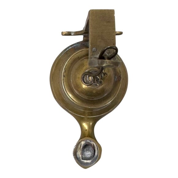 Vintage Brass Betty Oil Lamp Hanging Antique Collectible Miners Nautical Ship 6" - Picture 9 of 10